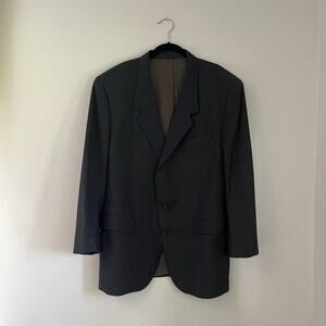 Vintage Dior Monsouir dark navy blue Blazer Suit Jacket size 53 wool